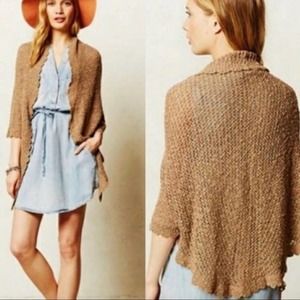 Anthropologie Angel of the North Beige Poncho